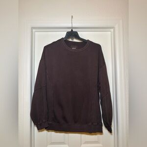 aerie Brown Crewneck Sweatshirt